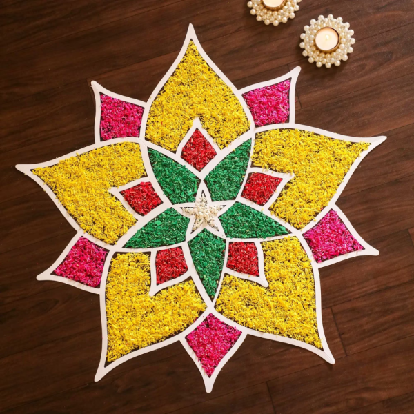Multi Color Floor Rangoli