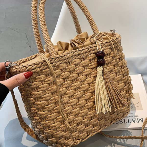 Stylish Rattan Beach Handbag