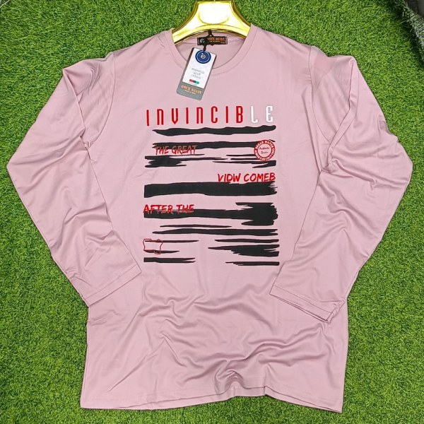 Cotton Blend Long Sleeve T-shirts