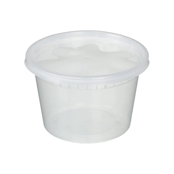 Plastic 500ml Disposable Round Food Container, Box
