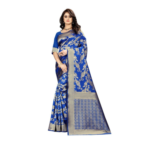 Banarsi Silk Saree In Blue