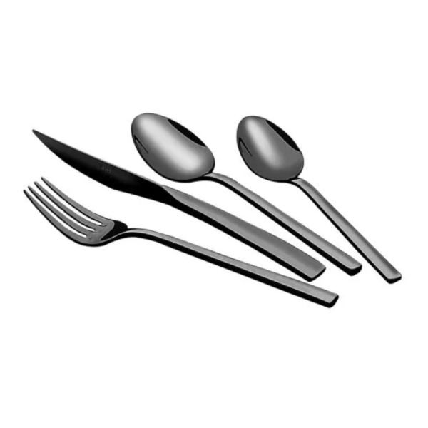 SS Black Finish Cutlery Set