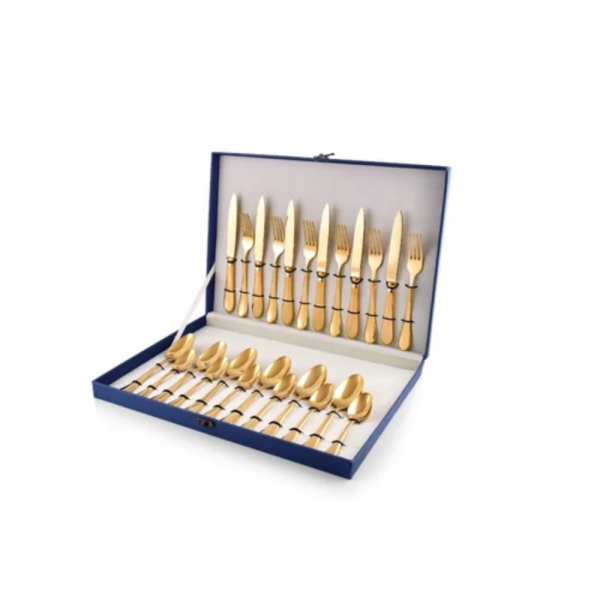 Stella Gold 24 Pcs Cutlery Set