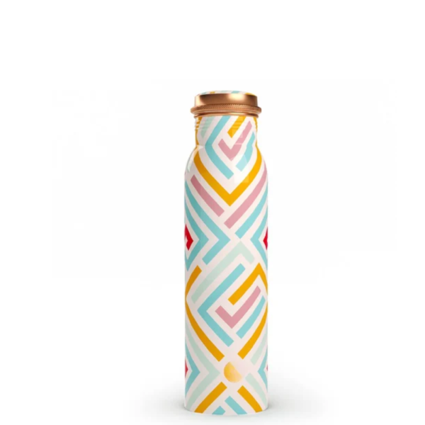 Copper Screw Cap Meena Printed Bottle