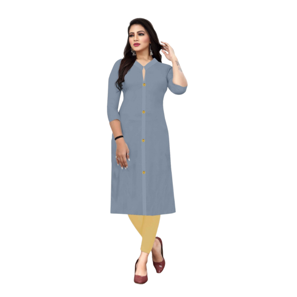 Sky Blue Cotton Kurti