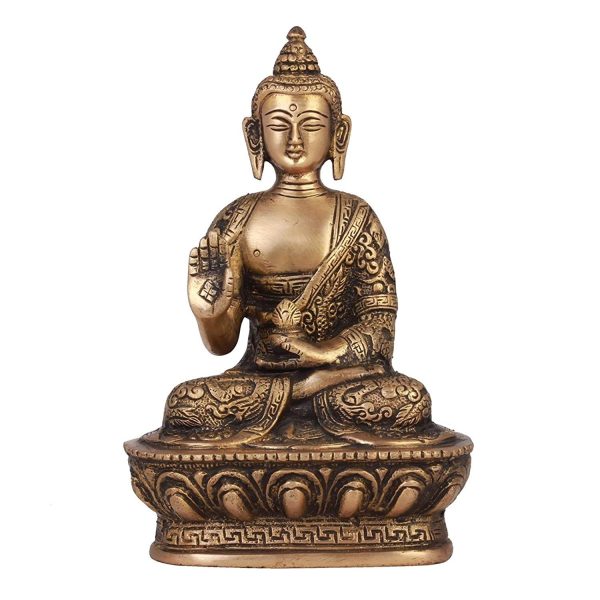 Brass Buddha Statue for Home Décor