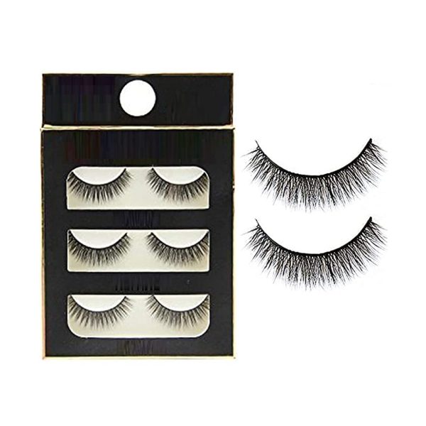 Black Natural Thick Long Polyester False Eyelashes