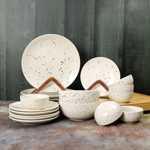Smokey Marble Ceramic Dinner Set