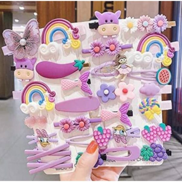 Unicorn Ice Cream Baby Hair Clips Set