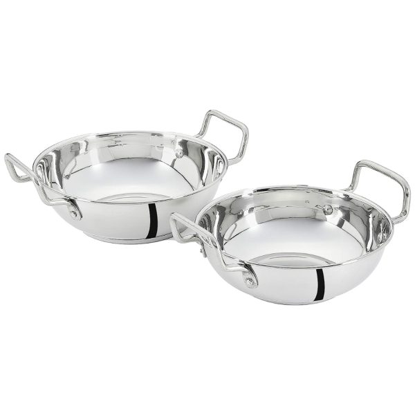Stainless Steel Induction Kadhai Set