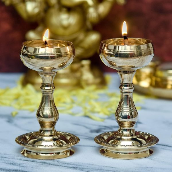 Long Brass Bowl Table Diya