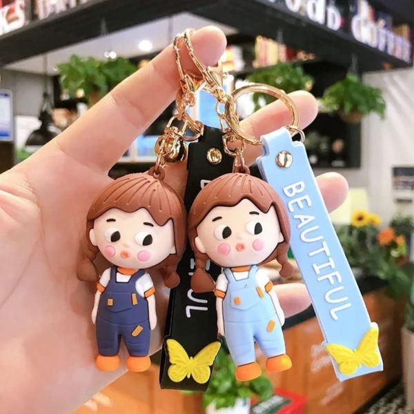 Cartoon Doll Key Ring for Girls