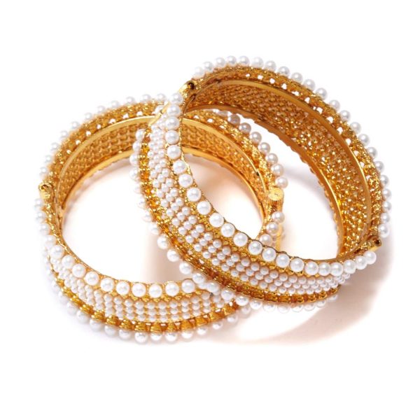 Copper Gold plated Pearl Studded Kangan
