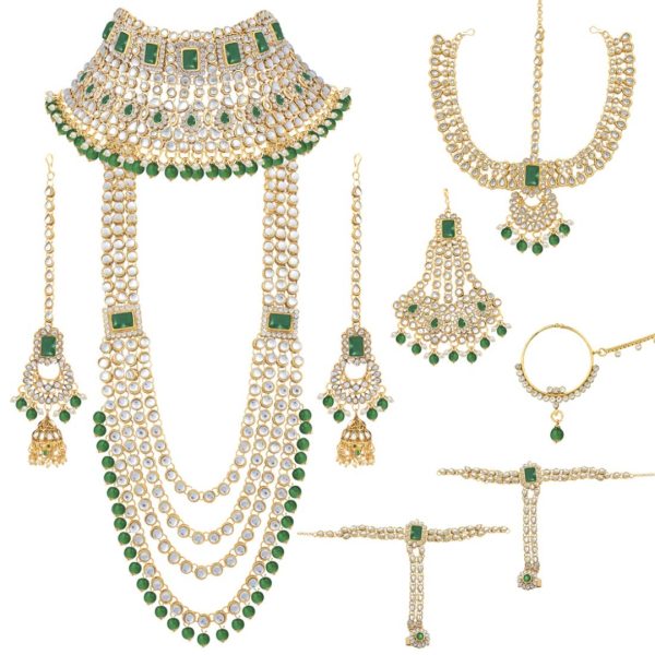 Gold Plated Kundan Dulhan Bridal Jewellery Set