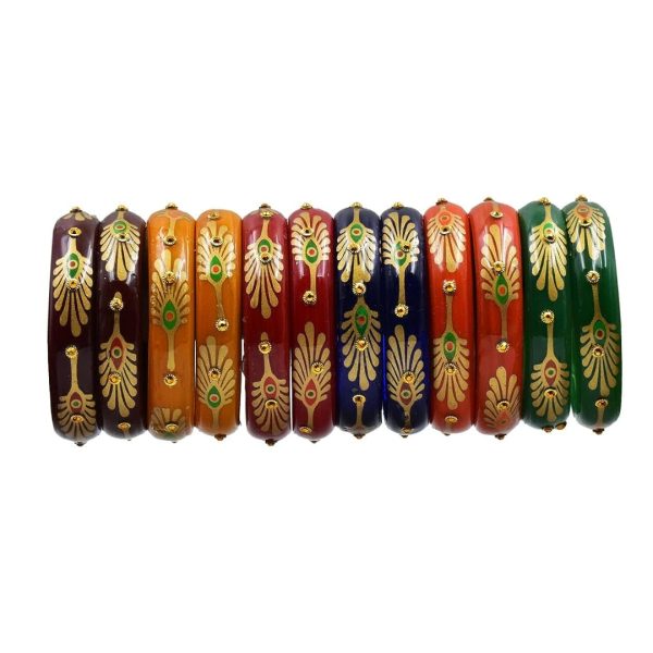 Unique Designer Glass Bangle Kada Set