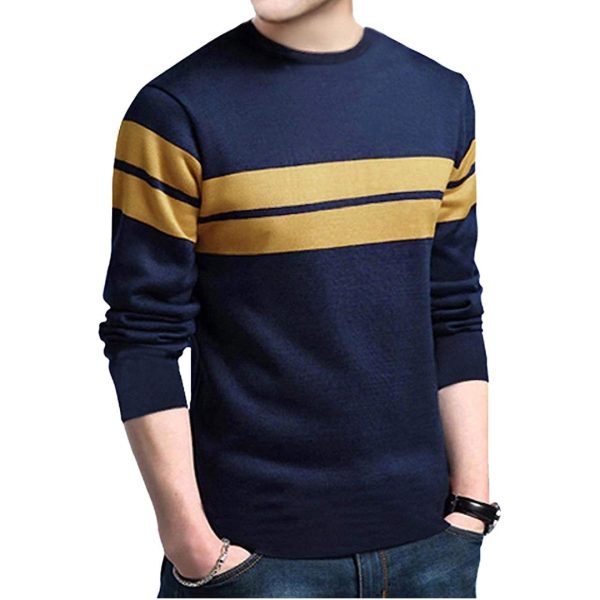 Full Sleeve Striped T Shirt for Men