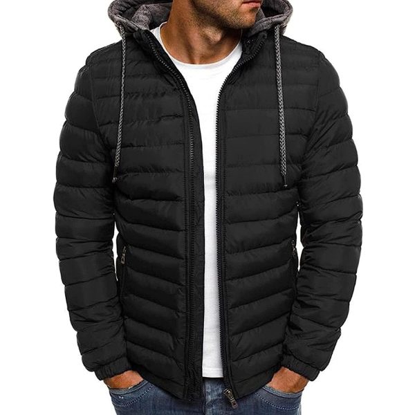 Men Puffer Jacket in Black Colour