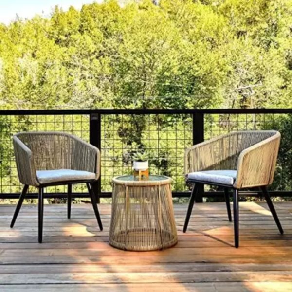 Cane Table & Chair Set