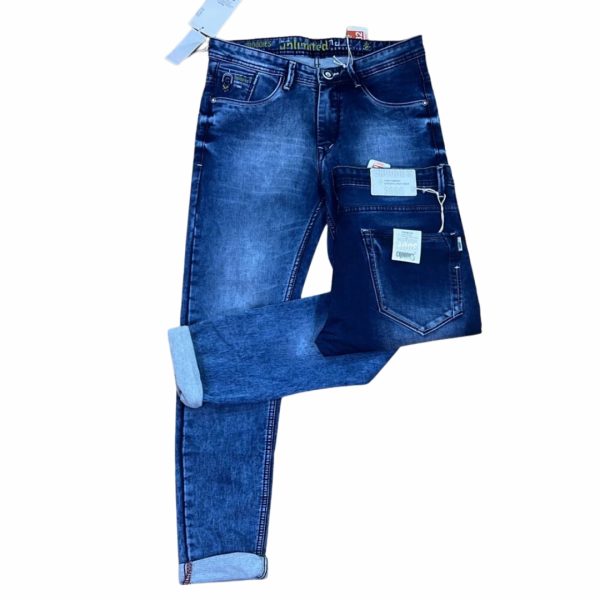 Washed Blue Mens Jeans