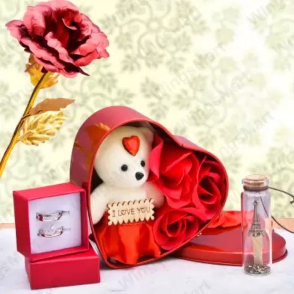 Soft Toy, Artificial Flower, Jewellery Gift Set