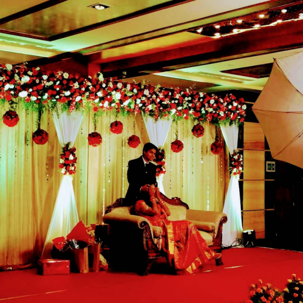Perfect wedding decoration for photoshoot