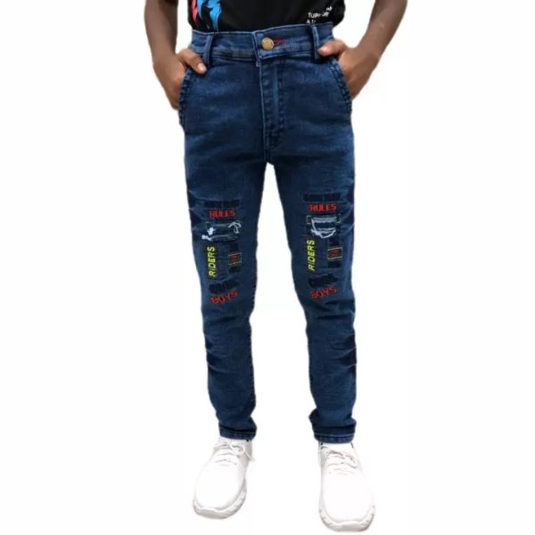 Boys Regular Mid Rise Dark Blue Jeans