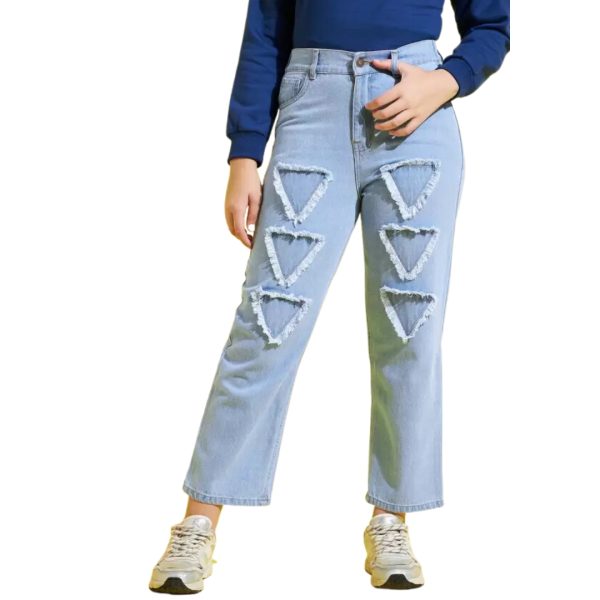 Girls Regular Mid Rise Blue Jeans