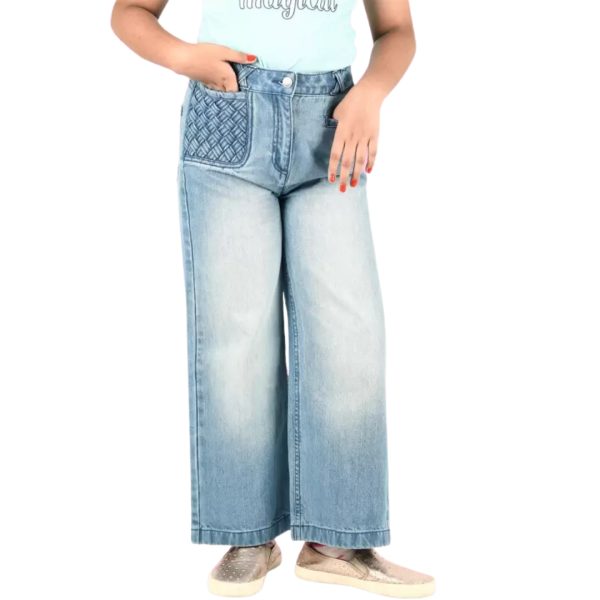 Girls Regular Mid Rise Blue Jeans