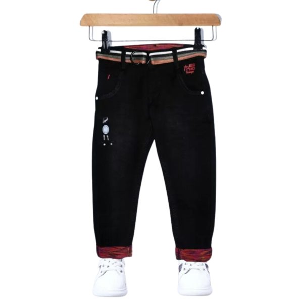 Boys Regular Mid Rise Black Jeans