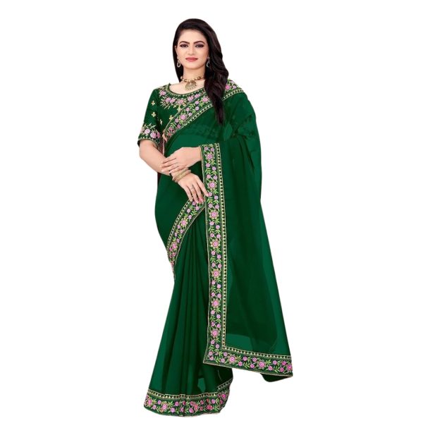 Bhagalpuri Embroidered Georgette Saree
