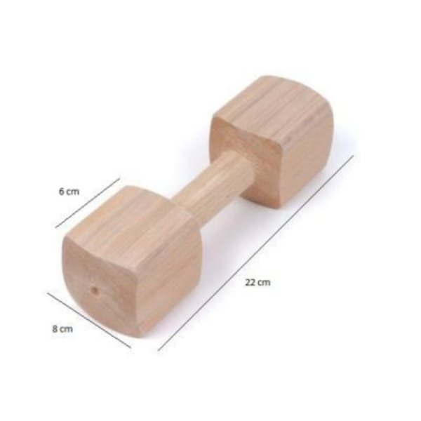 Dog Wooden Chew Teething Dumble Large