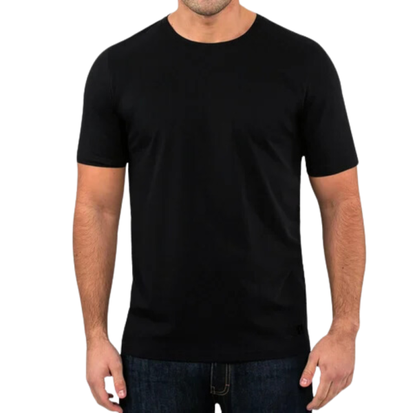Male Plain Cotton T Shirt Black