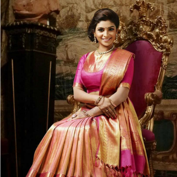 Party Wear Real Zari Gold Pure Kanchipuram Silk Sarees