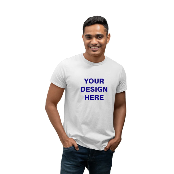 Custom T Shirt Printing Men Round Neck