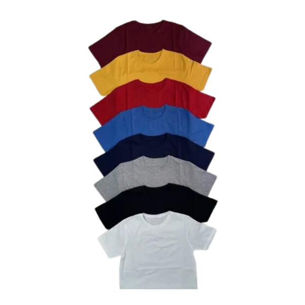 Bio Washed Plain Round Neck T Shirt
