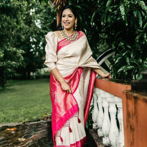 Fancy pure soft silk saree