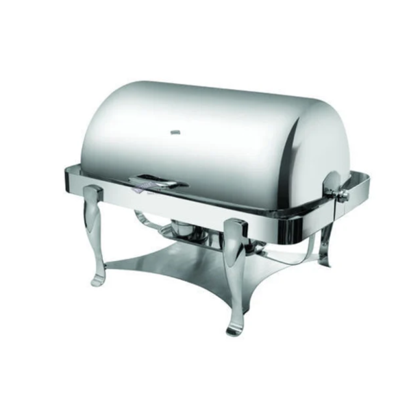 12 Litre Rectangular Full Roll Top Chafing Dish