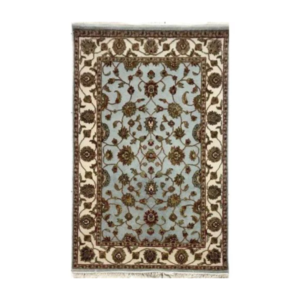 Woolen And Silk Hand Knotted Carpet (per sq feet)