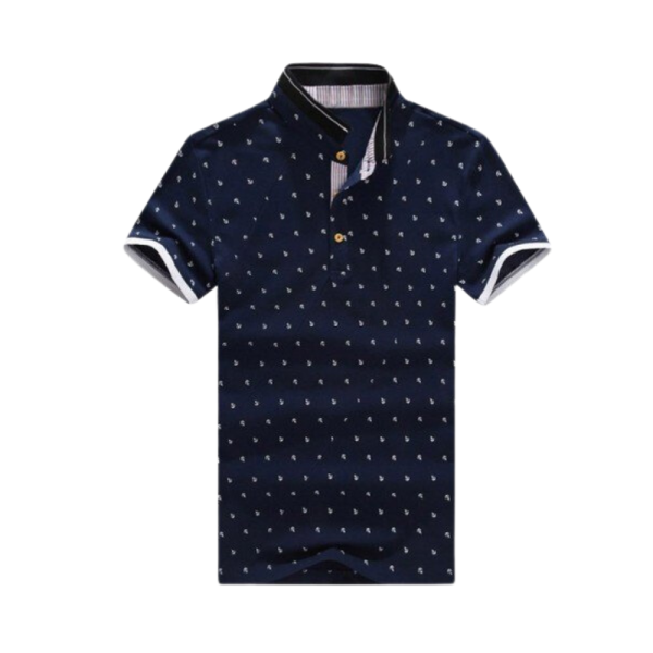 Cotton Neck Men Fancy Printed Collar T-Shirt