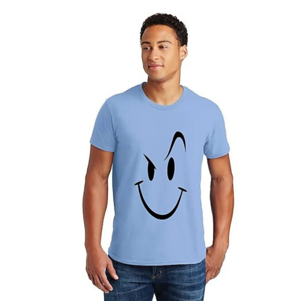 Smiley Round Neck Half Sleeve Men's T-Shirt