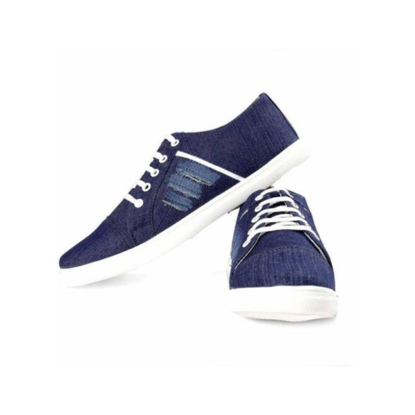 Blue and White Mens Denim Sneaker