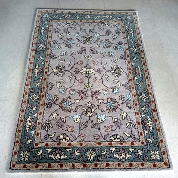 Floral Pattern Wool Hand Tufted Rug (per sq feet)
