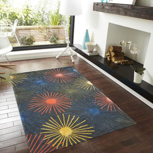 Multi Color Hand Tufted Carpet (per sq feet)