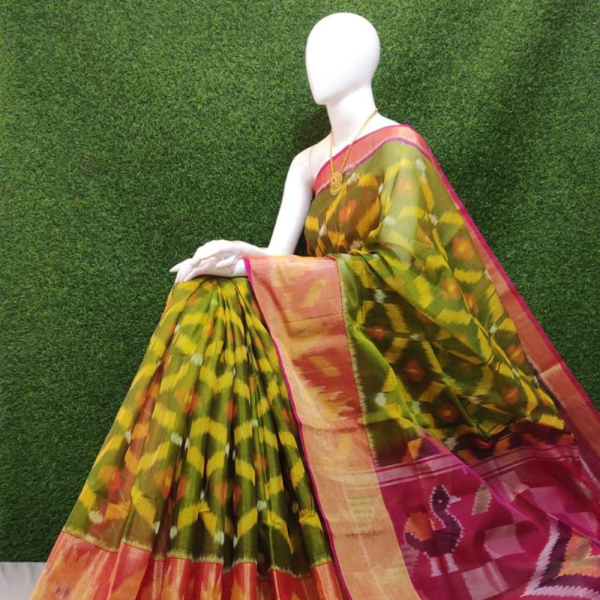 Pochampally ikkat Handwoven SICO sari
