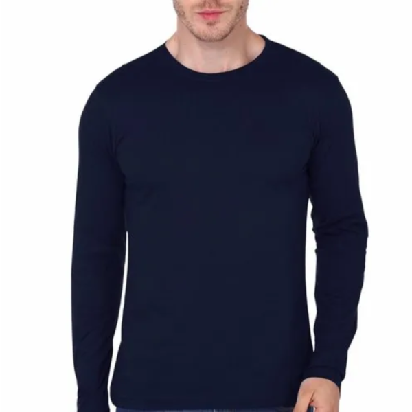 Men's Full Sleeves Round Neck T-Shirt (black)