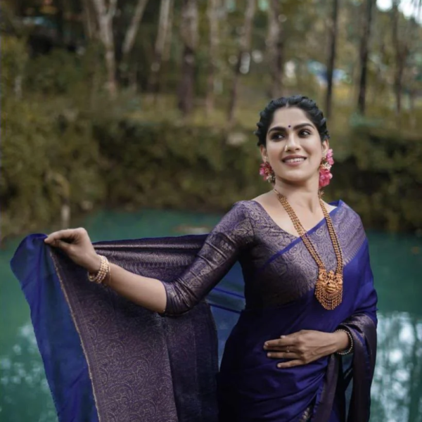 Women’s Kanchipuram soft silk saree
