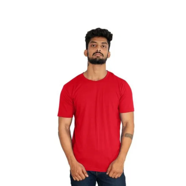Men Red Round Neck PC T Shirt