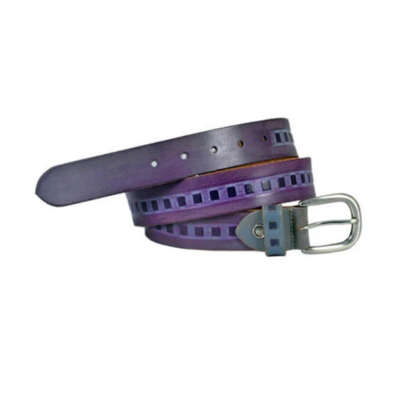 Purple Leather Belt