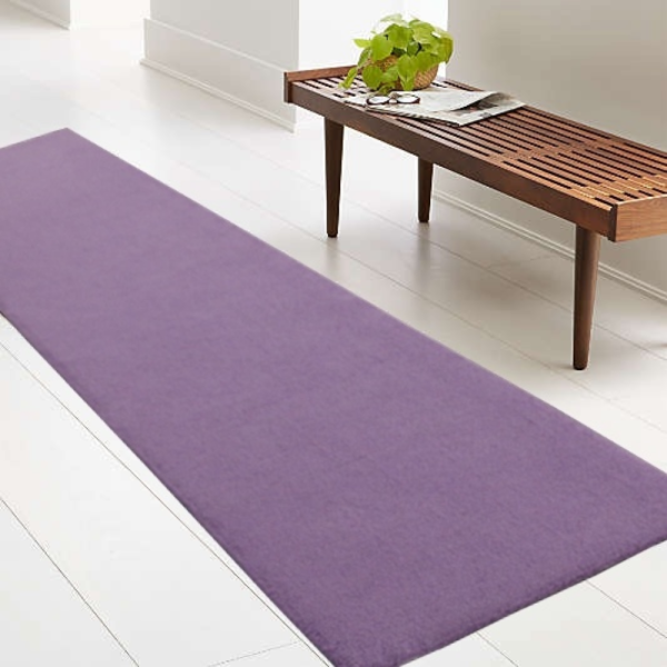 Purple Hand Tufted Carpet Runner Rug (per sq feet)