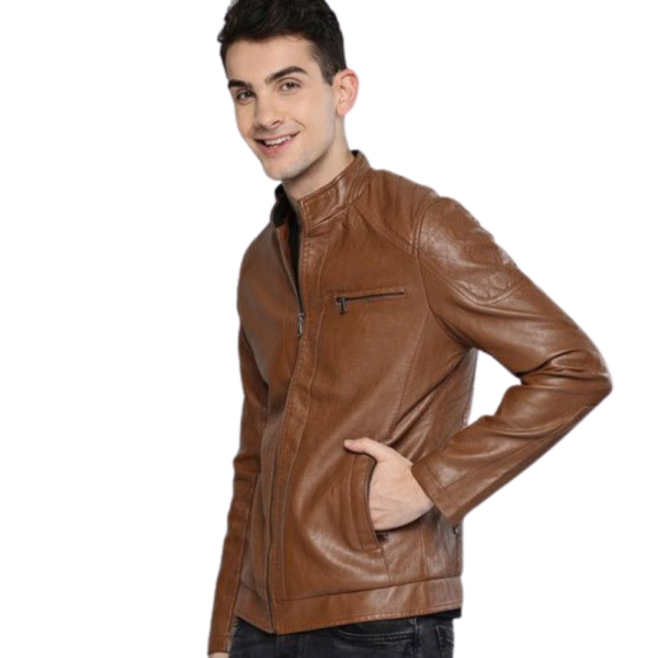 Full Sleeve Casual Men Leather Jacket